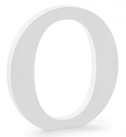 Holz Buchstabe O weiß 19,5 x 20,5cm