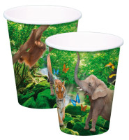 8 Wild Safari Pappbecher 250ml