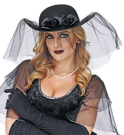 Black Widow Hut mit Schleier 3