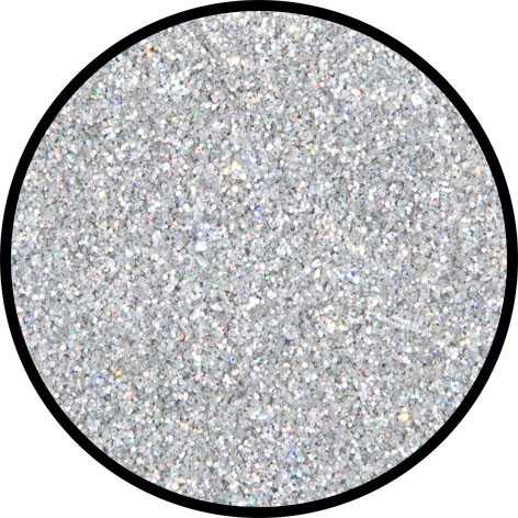 Silberner Juwel Glitzer Holographisch