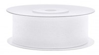 25m Chiffon Band weiß 25mm breit