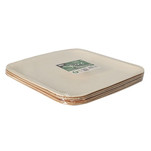 6 Palmblatt Teller Verdi eckig 25,5 x 25,5cm 3