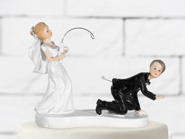 Braut Angelt Bräutigam Tortenfigur 13cm