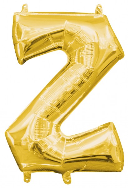 Mini Folienballon Buchstabe Z gold 35cm