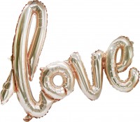 Folienballon Love rosegold 73 x 60cm
