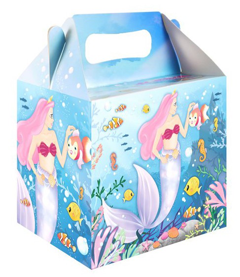 Meerjungfrau Party Geschenkbox 14cm 3