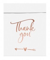 6 Thank you Geschenktüten roségold