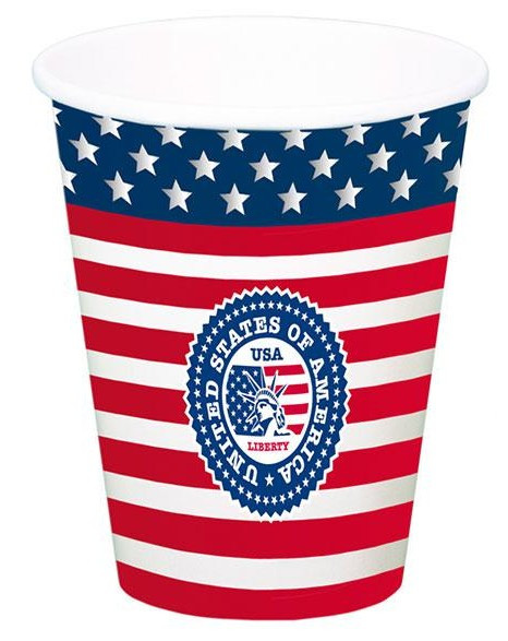 8 XL-Becher USA Party