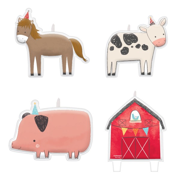4 Happy Farm Life Tortenkerzen