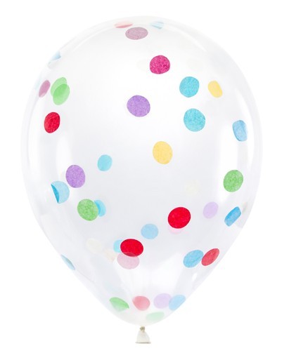 6 Monsterparty Konfetti Ballon 30cm