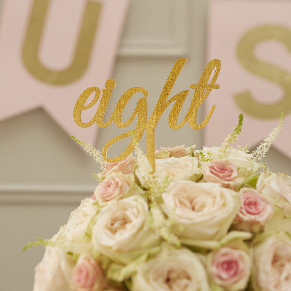 12 goldene Tischnummern