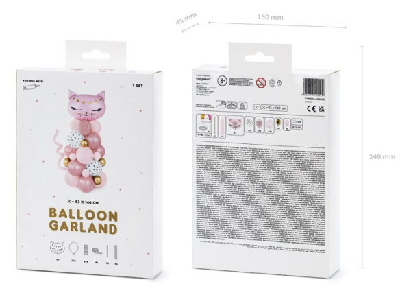 Rosy Pussycat Ballongirlande Deko-Set 3