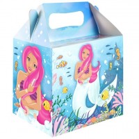 Meerjungfrau Party Geschenkbox 14cm