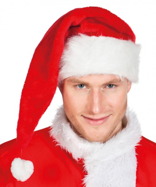 Plüschige Weihnachtsmann Mütze