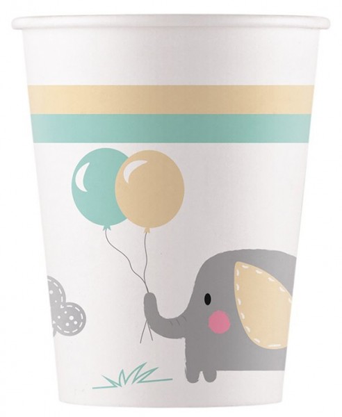 8 Baby Elefant Eco Becher 200ml