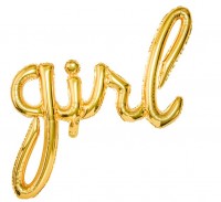 Girl Folienballon gold 77 x 70cm