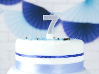 Silberschimmer Tortenkerze 7