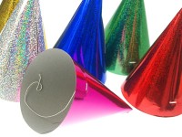 Vorschau: 120 Holografische Partyhüte 17cm