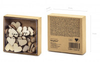 50 Holz Deko Herzen 2 x 2cm