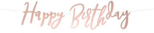 Roségold metallic Birthday Girlande 62 x 16,5cm