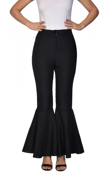 Schwarze 70er Schlaghose Amy für Damen 4