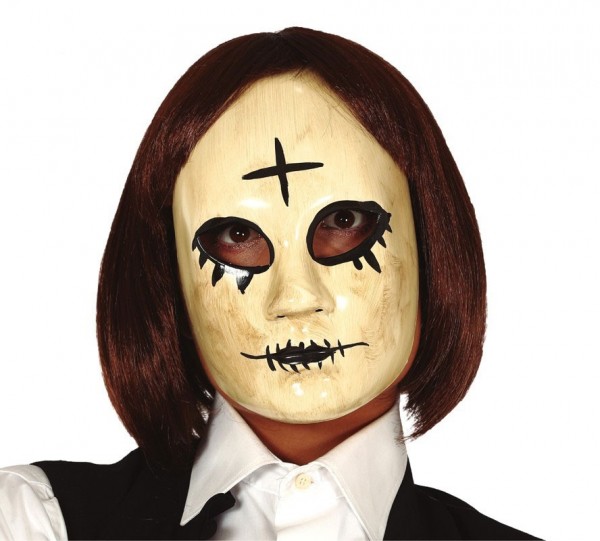 Horrormaske mit Kreuz