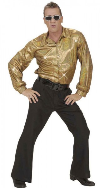 Glitzerhemd Disco Fever Gold 3