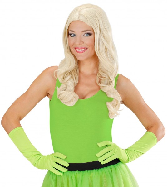 Eleganta neongröna handskar 3