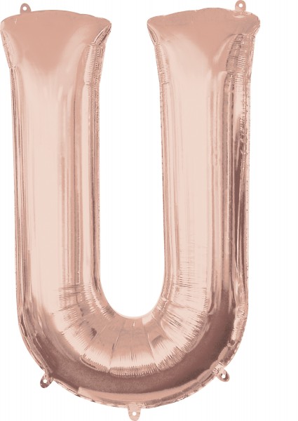 Buchstaben Folienballon U roségold 83cm