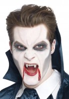 Vampir Make-Up Schwarz-Weiß-Grau