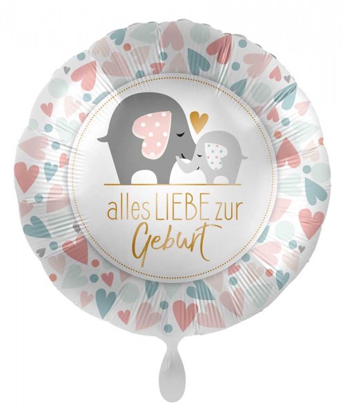 Babyparty Folienballon Loving Elephants 71cm
