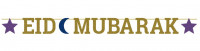 New Moon Eid Mubarak Girlande 365cm