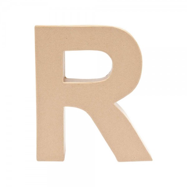 Buchstabe R aus Pappmaché 17,5cm