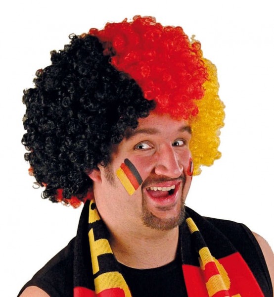 Deutschland Fan Afro Perücke