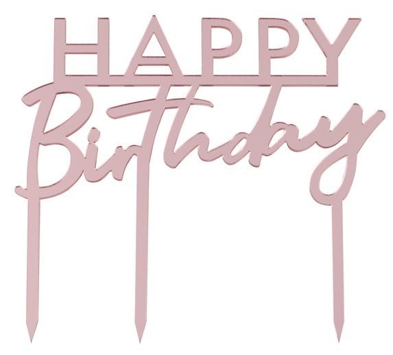 Rosy Birthday Tortendeko 11 x 12cm