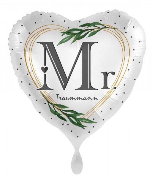 Herz Folienballon Traummann 45cm