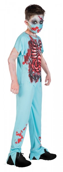 Blutiges Zombie Arzt Kostüm für Kinder 3