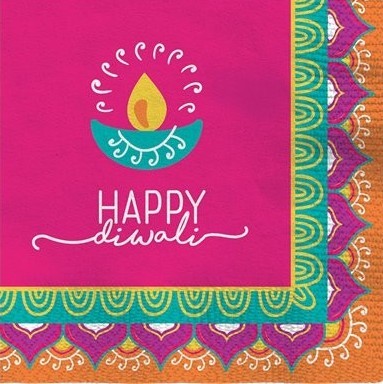 16 Happy Diwali Servietten 25cm