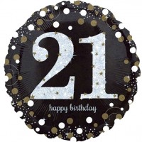 Golden 21st Birthday Folienballon 46cm