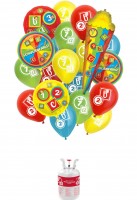 Schulanfang Heliumflasche mit Ballons
