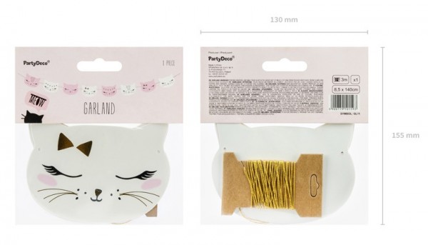 Katze Kiki Girlande 1,4m 3
