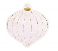 20 Servietten rosa Weihnachtskugel 12cm