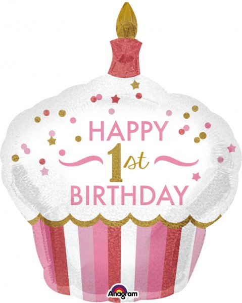 Folienballon Sweet Cupcake 1st Birthday Princess