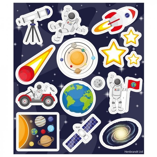 1 Bogen Weltraum Galaxie Aufkleber