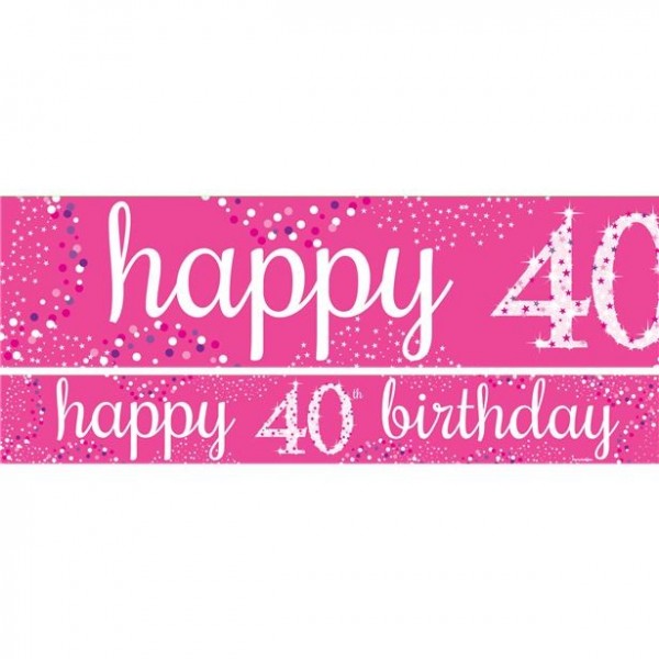 40. Geburtstag Banner Set 3 Stück