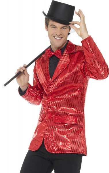 Rote Party Pailettenjacke Für Herren