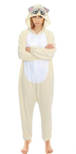 Plüschoverall Grumpy Cat für Erwachsene