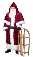Samtiges Weihnachtsmannkostüm Santa