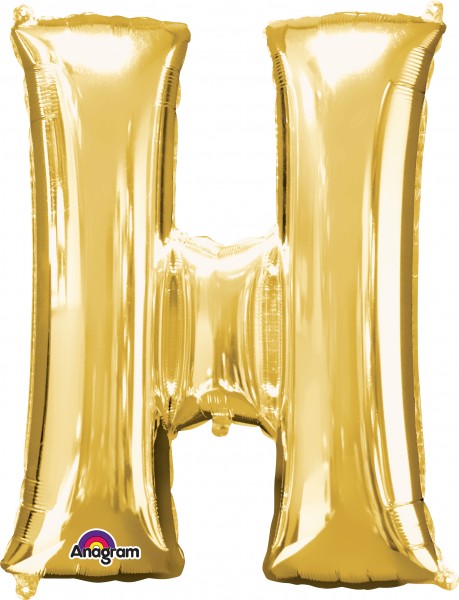 Buchstaben Folienballon H gold 81cm