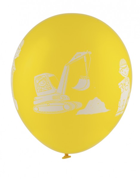 5er Pack Latexballon Baustelle Kindergeburtstag 30cm